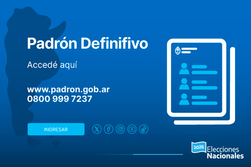 Padrón Electoral elecciones legislativas 2025