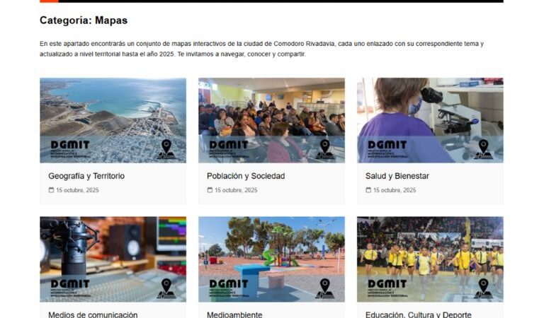 El Municipio de Comodoro potencia su transformación digital con 31 mapas interactivos