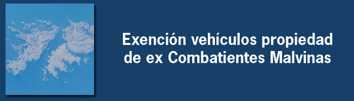Exención vehículos propiedad de ex Combatientes Malvinas
