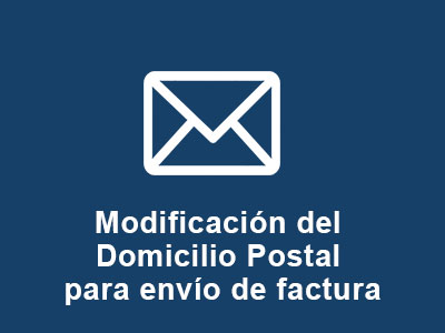 Modificación del Domicilio Postal para envío de factura