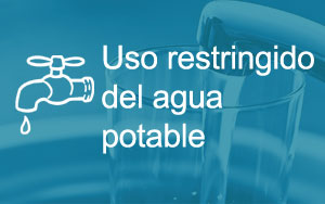 Uso restringido del agua potable