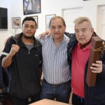 El intendente recibió la visita del reconocido periodista en boxeo Hernán Santos Nicolini