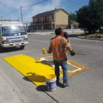 El Municipio optimizó la señalización de la vía pública en barrio Próspero Palazzo