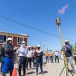 Luque inauguró una nueva red de gas en barrio San Cayetano