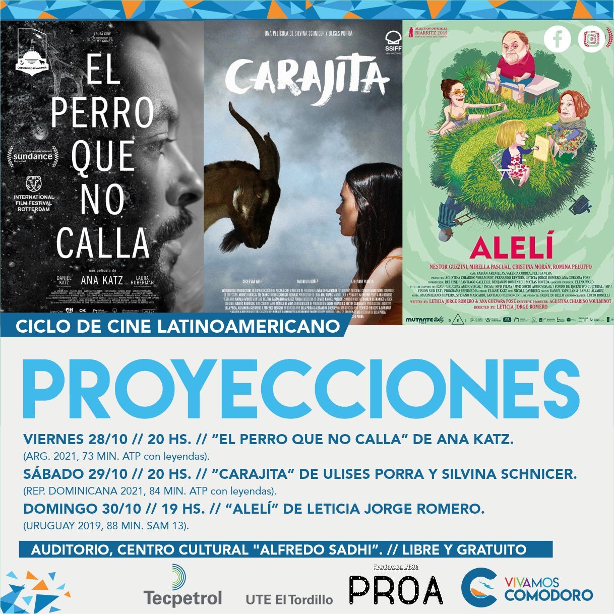 La Municipalidad concretará un Ciclo de Cine Latinoamericano durante el fin de semana