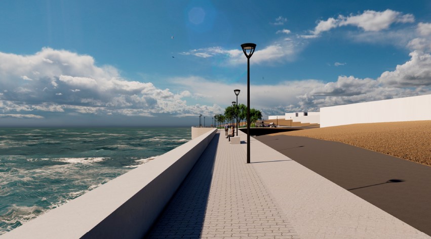 Luque anunció la ampliación del paseo costero hasta el arroyo La Mata
