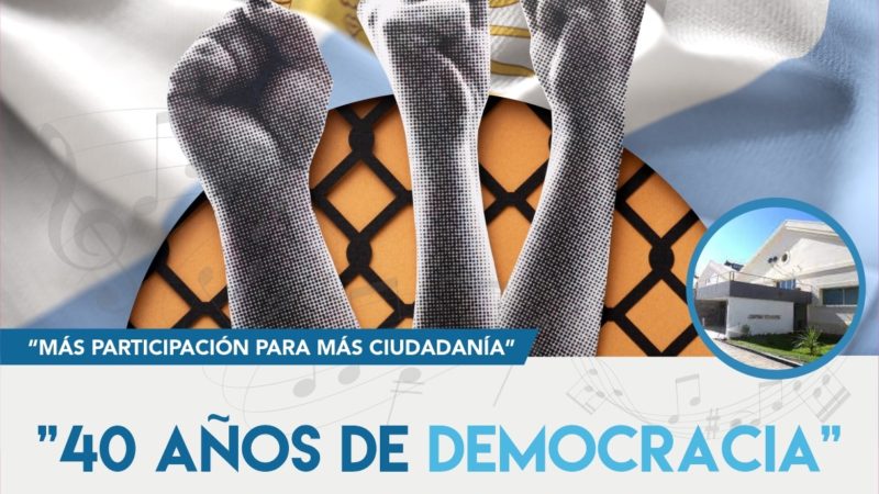 El Municipio invita a participar de la jornada «40 años por la Democracia»