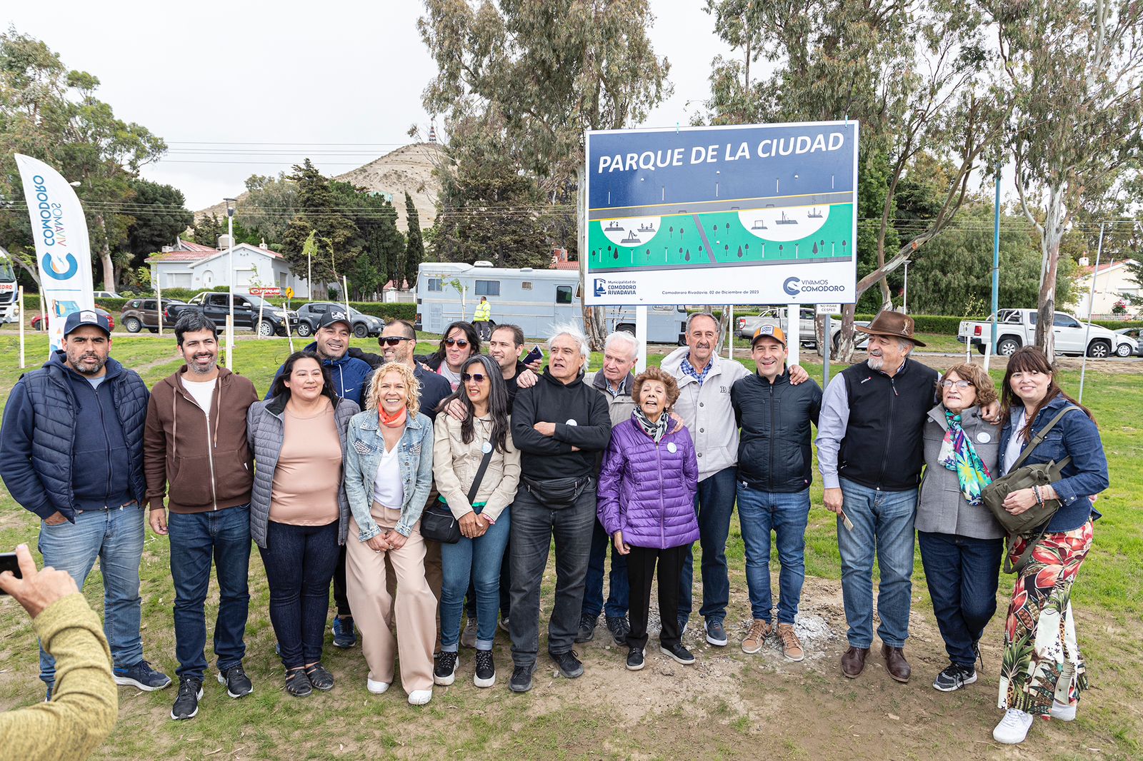 Luque inauguró la primera etapa del Parque de la Ciudad y propuso darle el nombre de Marcelo Guinle