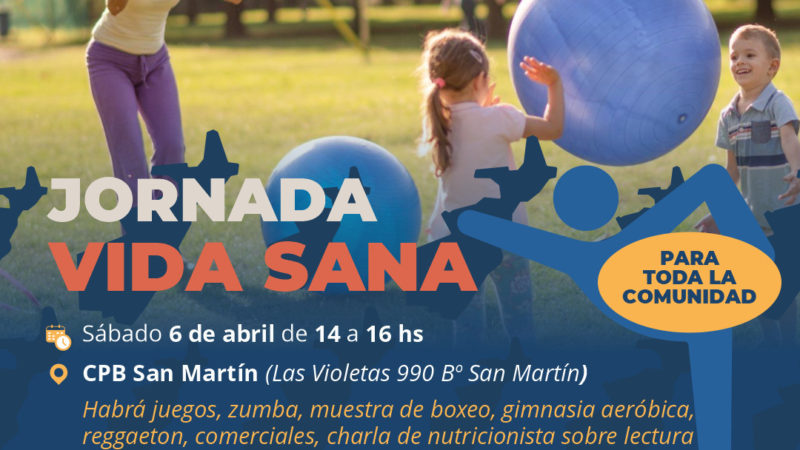 Este sábado se realizará la jornada “Vida Sana” en el marco del Día Mundial de la Actividad Física