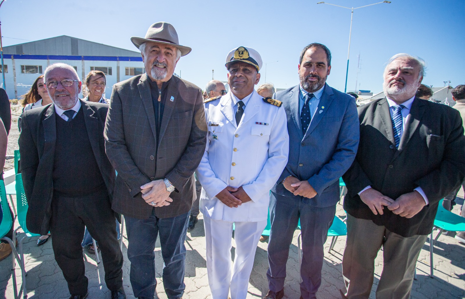 Macharashvili participó del acto de asunción del nuevo jefe del Destacamento Naval de la ciudad