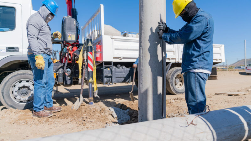 Avanza la red eléctrica para el sector Ex Radio Estación