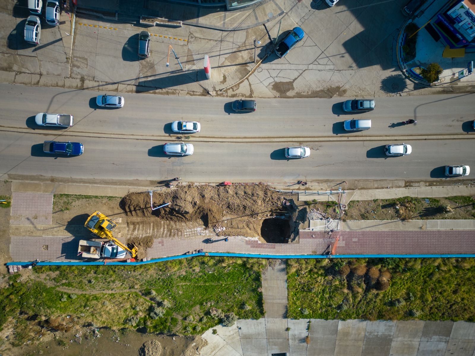 El Municipio convocó a Vialidad Nacional para buscar una solución conjunta a la rotura de la alcantarilla pluvial en el sector del Paseo Costero