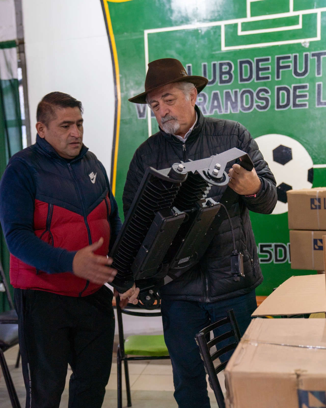 El intendente visitó el predio del Club Veteranos de Laprida