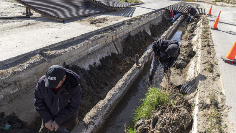 El Municipio avanza en el reacondicionamiento del canal de Laprida