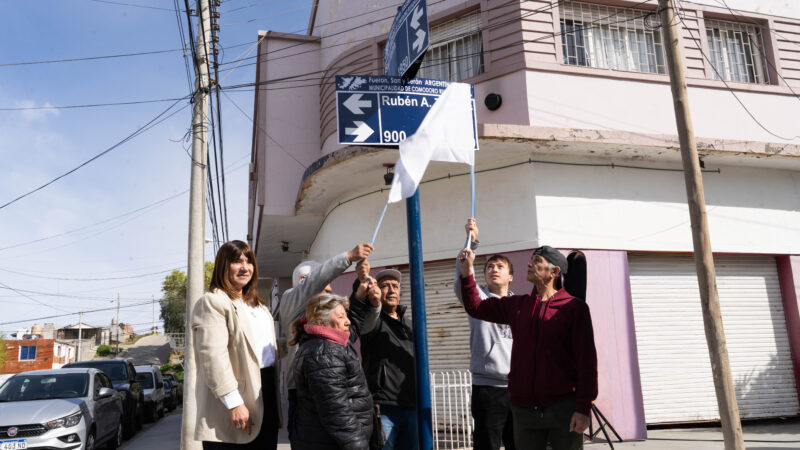 Se impuso el nombre de Rubén Torrijos a una calle de barrio Newbery