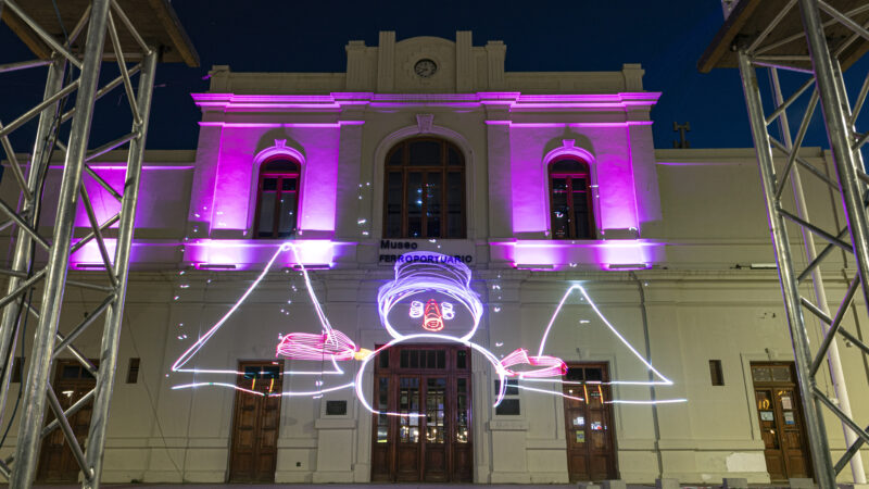 El Museo Ferroportuario se ilumina en el marco de las fiestas navideñas