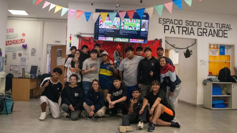 Con actividades lúdicas, los adolescentes fueron los protagonistas del acantonamiento nocturno en Patria Grande