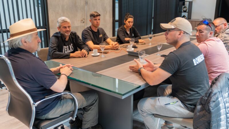 Othar recibió a la Brigada Especial Federal de Rescate por el derrumbe del cerro Hermitte