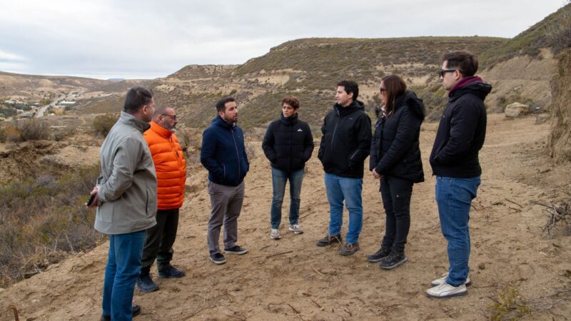 Expertos en estabilización supervisaron el frente de obra del cerro Hermitte previo al inicio de los trabajos en el sector