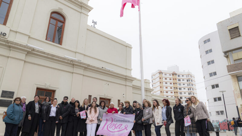 El Municipio acompañó el tradicional izamiento de la bandera rosa